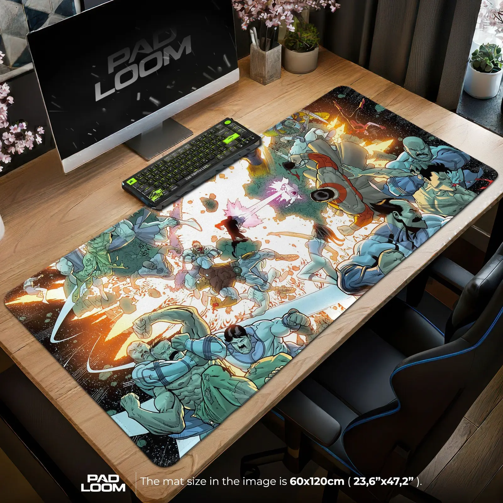 Invincible Mouse Pad - Battle of Titans Gaming Desk Mat