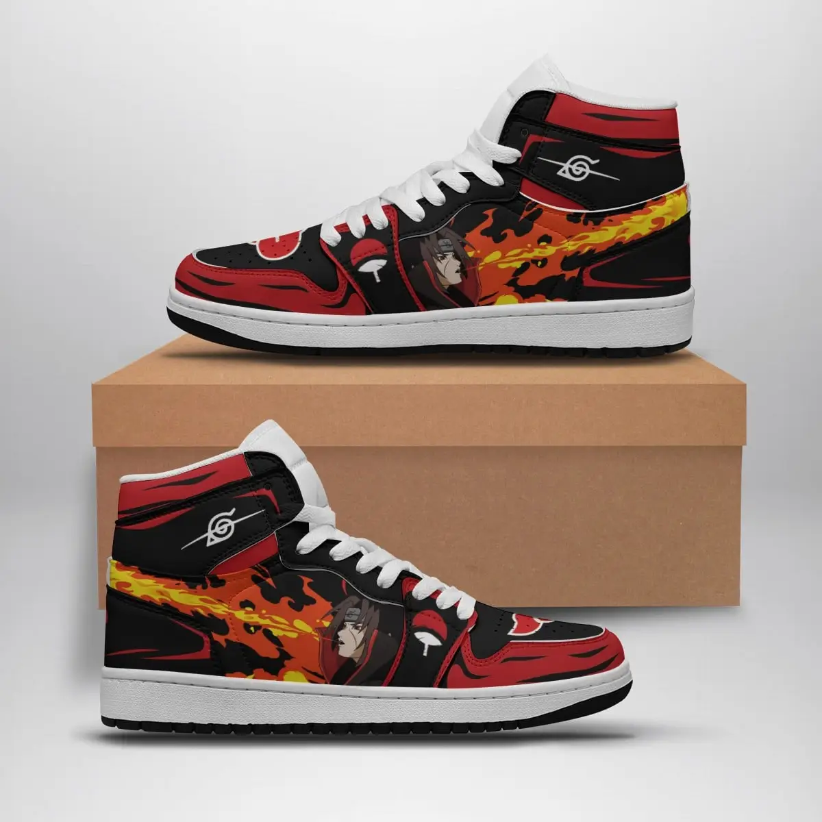 Itachi Clan Fireball Air Jordan 1 Shoes