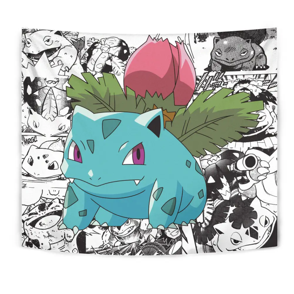 Ivysaur Tapestry Manga Style