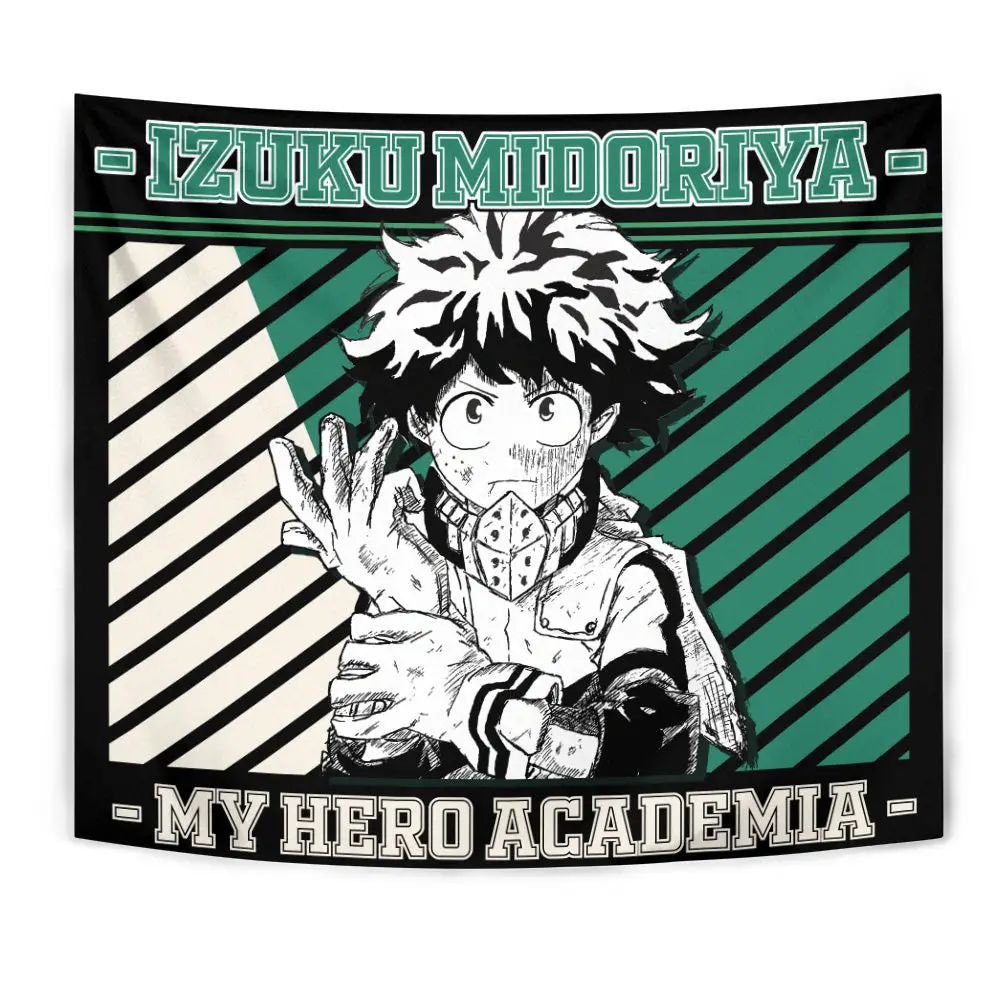 Izuku Midoriya Tapestry Custom Anime Home Decor