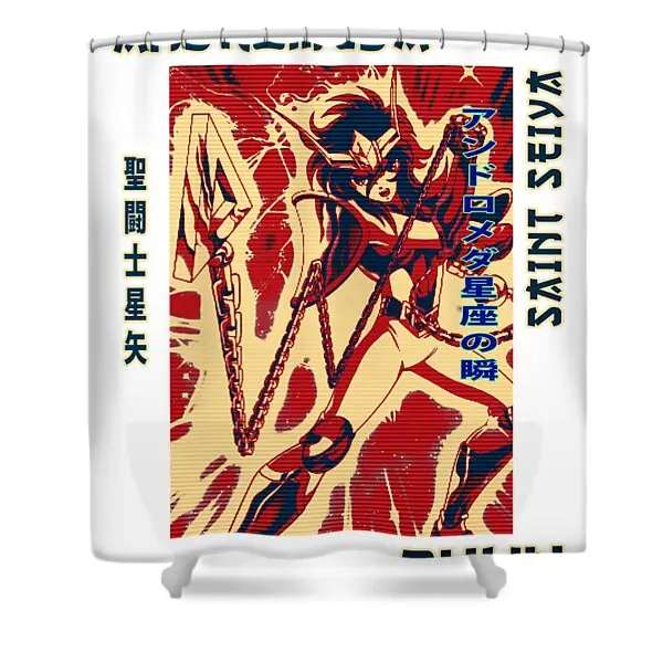 Japanese Art Andromeda Saint Seiya Shower Curtain | Anime Shower Curtains