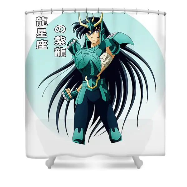 Japanese Art Dragon Saint Seiya Anime Shower Curtain | Anime Shower Curtains