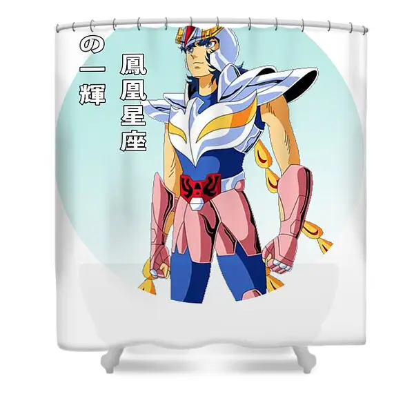 Japanese Art Phoenix Saint Seiya Anime Shower Curtain | Anime Shower Curtains