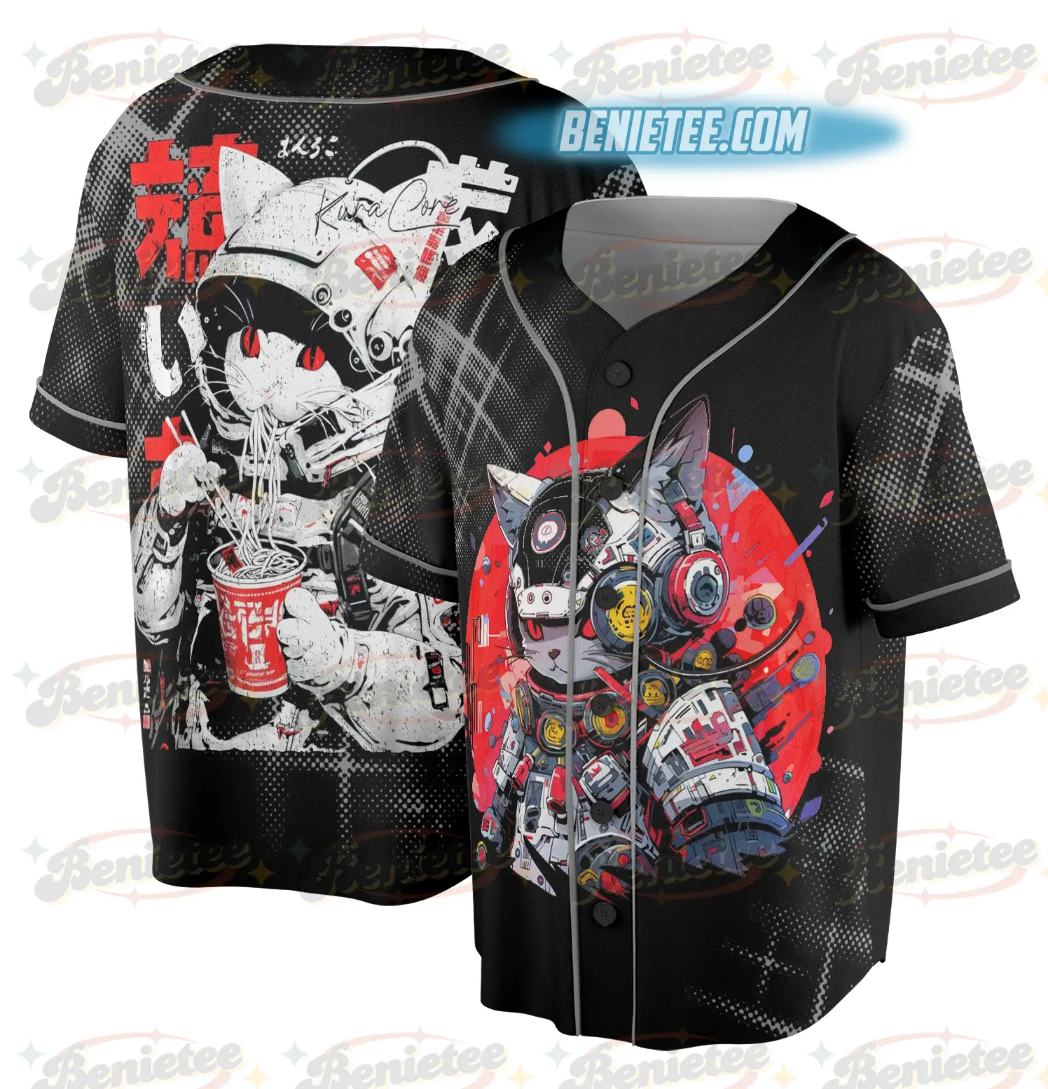 Japanese Streetwear Cyberpunk Retro Techwear Manga Anime Jersey - Benietee Shop
