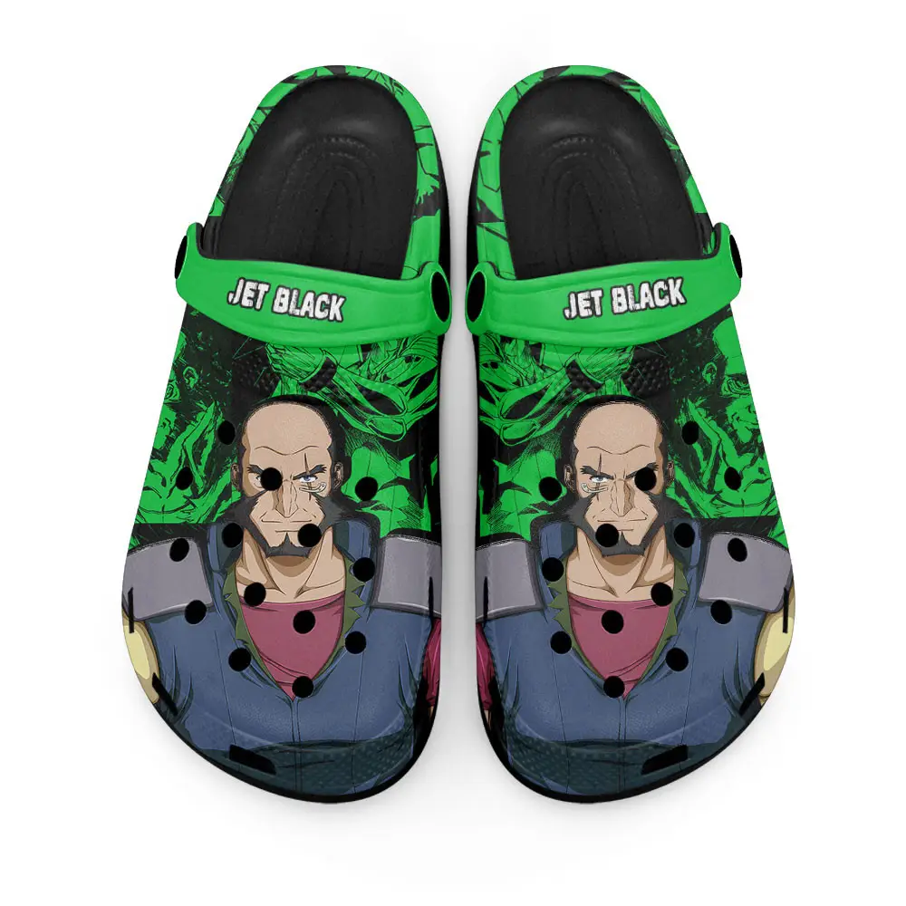 Jet Black Personalized Anime Clogs