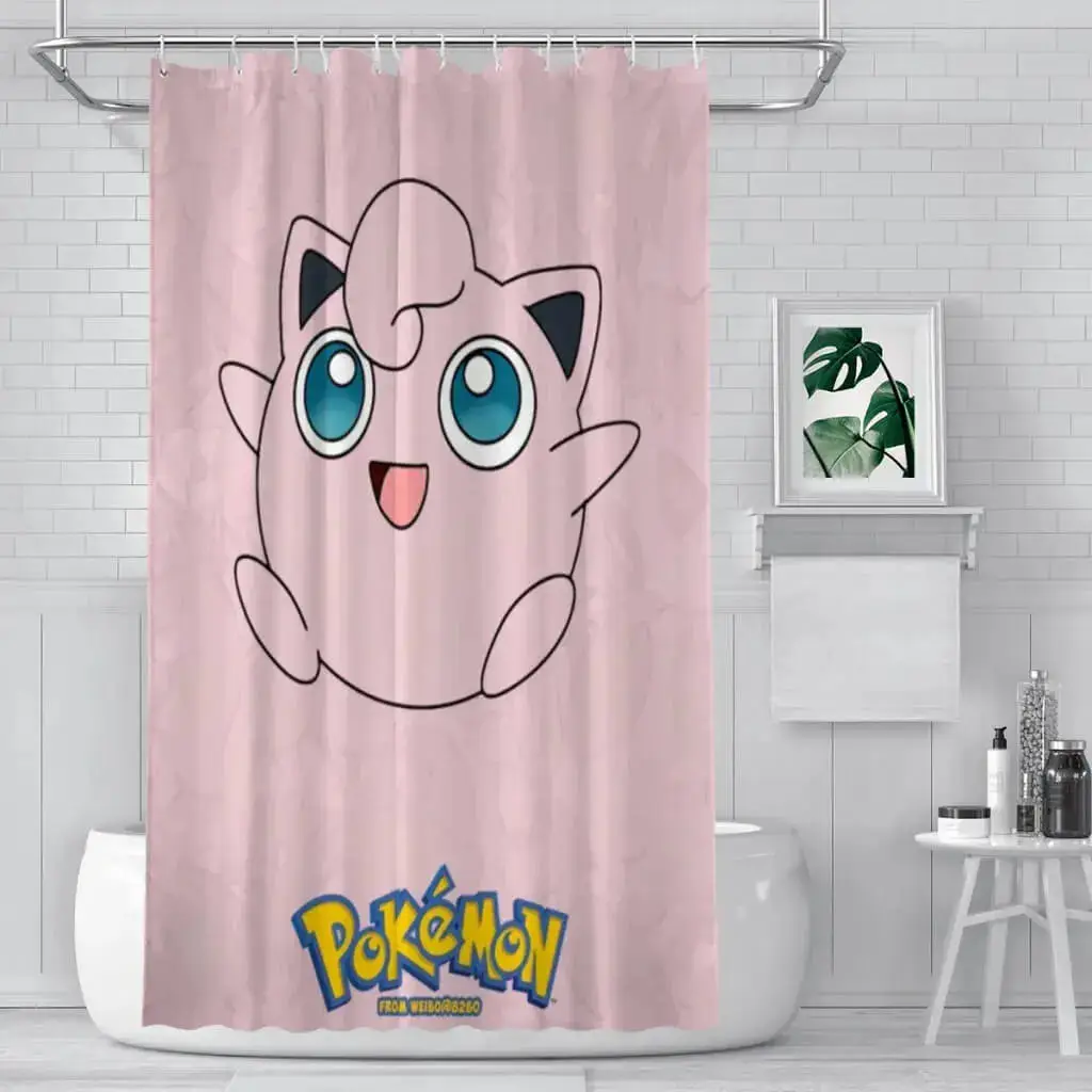 Jigglypuff Pokemon Shower Curtain