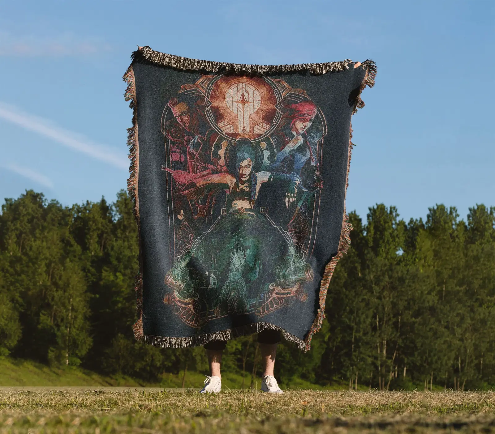 Jinx & Vi Arcane Woven Blanket / Tapestry