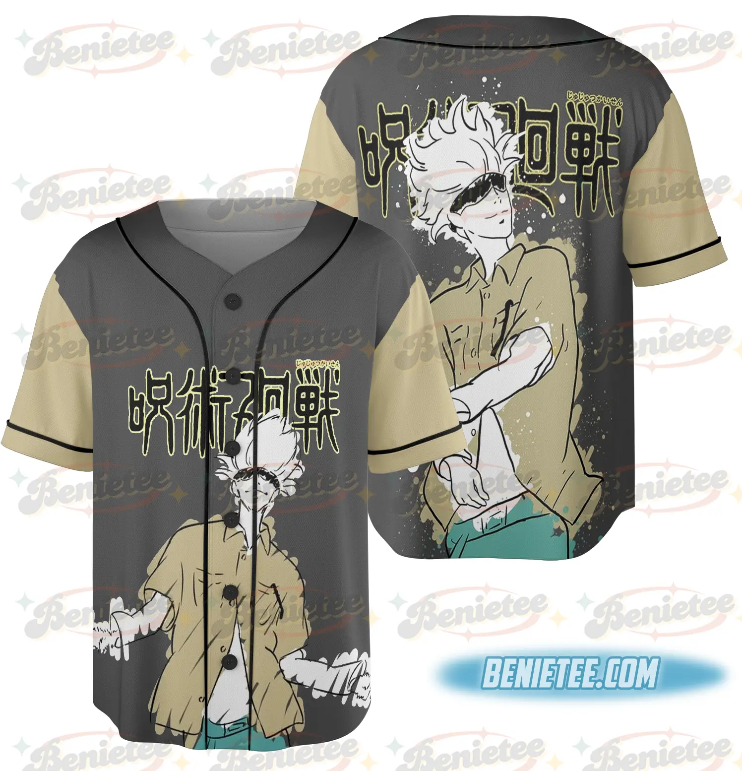 Jujutsu Kaisen Jersey, Men Anime JJK Itadori Yuji T Shirt, Fashion Jujutsu Kaisen Merch - Benietee Shop