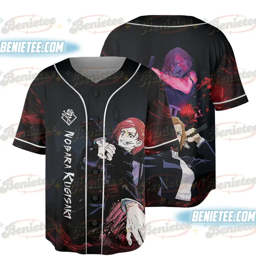 Jujutsu Kaisen Nobara Kugisaki Jersey Gojo Anime Manga Graphic Baseball Jersey - Benietee Shop