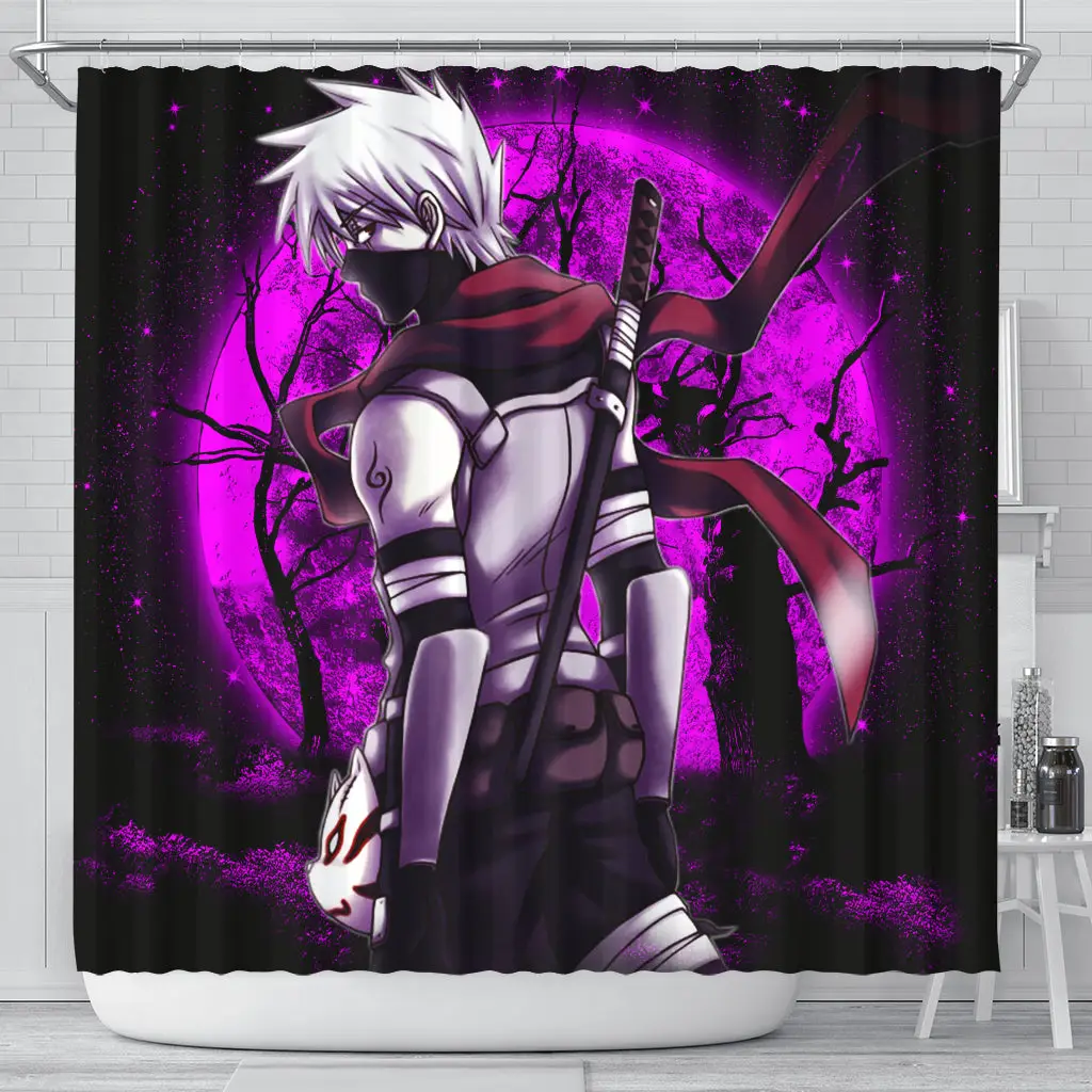 Kakashi Anbu Anime Moonlight Shower Curtain