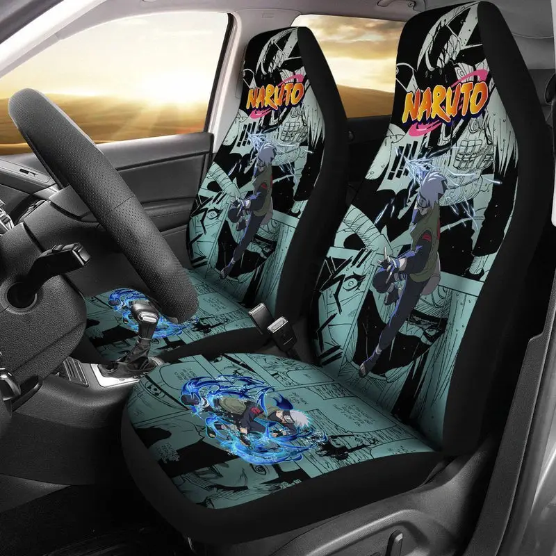 Kakashi Jutsu Car Seat Covers Custom Anime Car Interior Accessories 