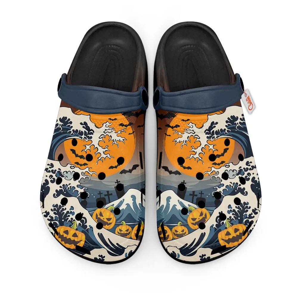 Kanagawa Wave Japan Horror Halloween Premium EVA Clogs