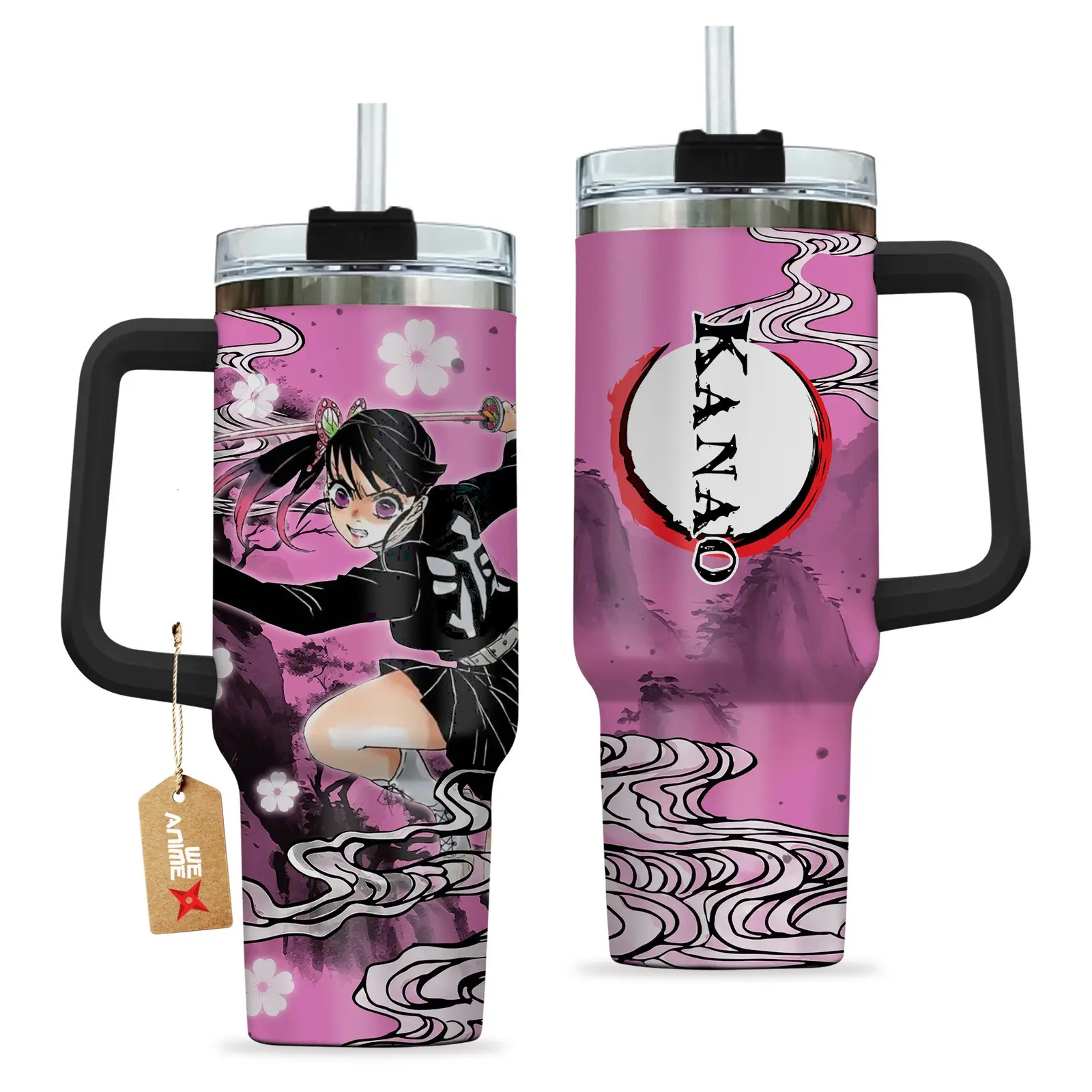 Kanao Tsuyuri Kimestu no Yaiba Demon Slayer  Anime Custom Quencher  40oz Stainless Steel Tumbler With Handle HG