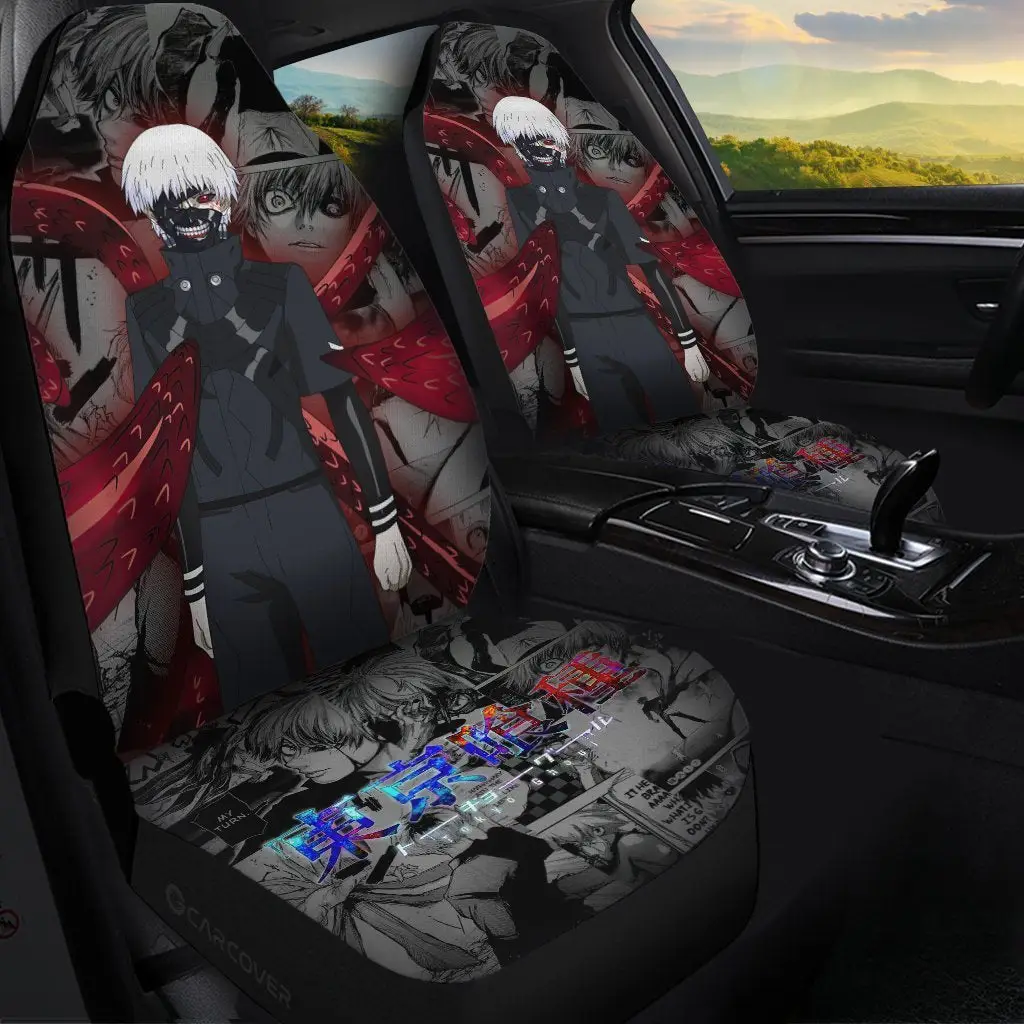 Kaneki Ken Kagune Car Seat Covers Custom Anime Tokyo Ghoul Car Accessories