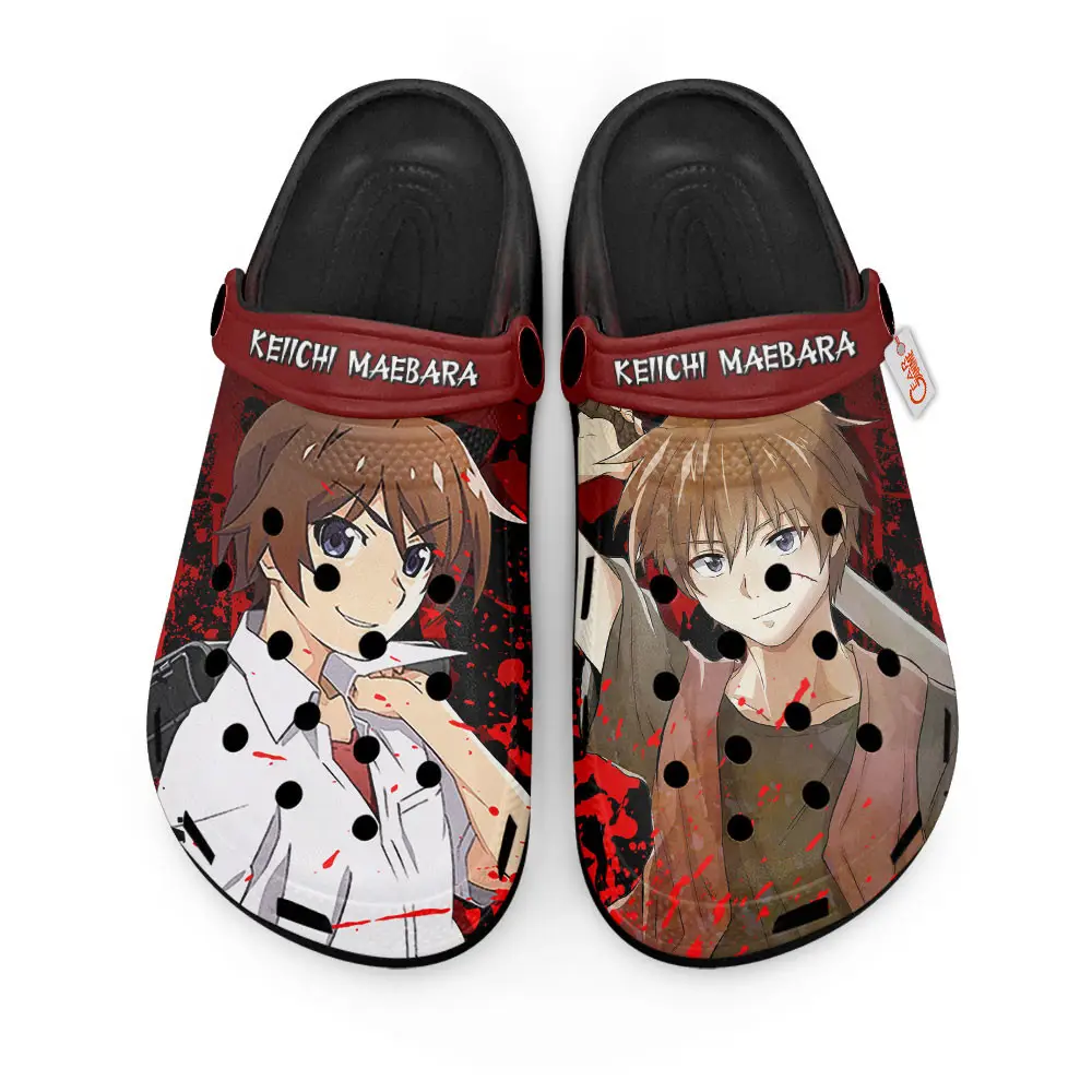 Keiichi Maebara Horror Halloween Edition Custom Anime Clogs
