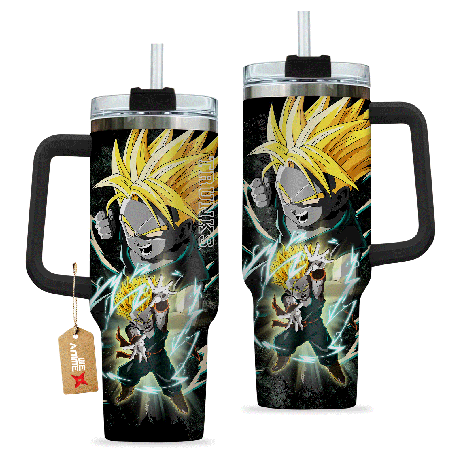 Kid Trunks Super Saiyan Dragon Ball Anime Custom  Quencher   40oz Stainless Steel Tumbler With Handle HG