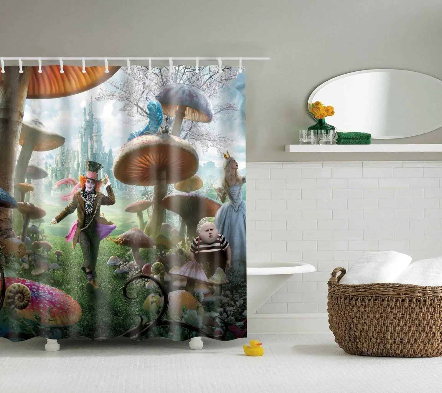 Kids Cartoon Magical Underland Shower Curtain