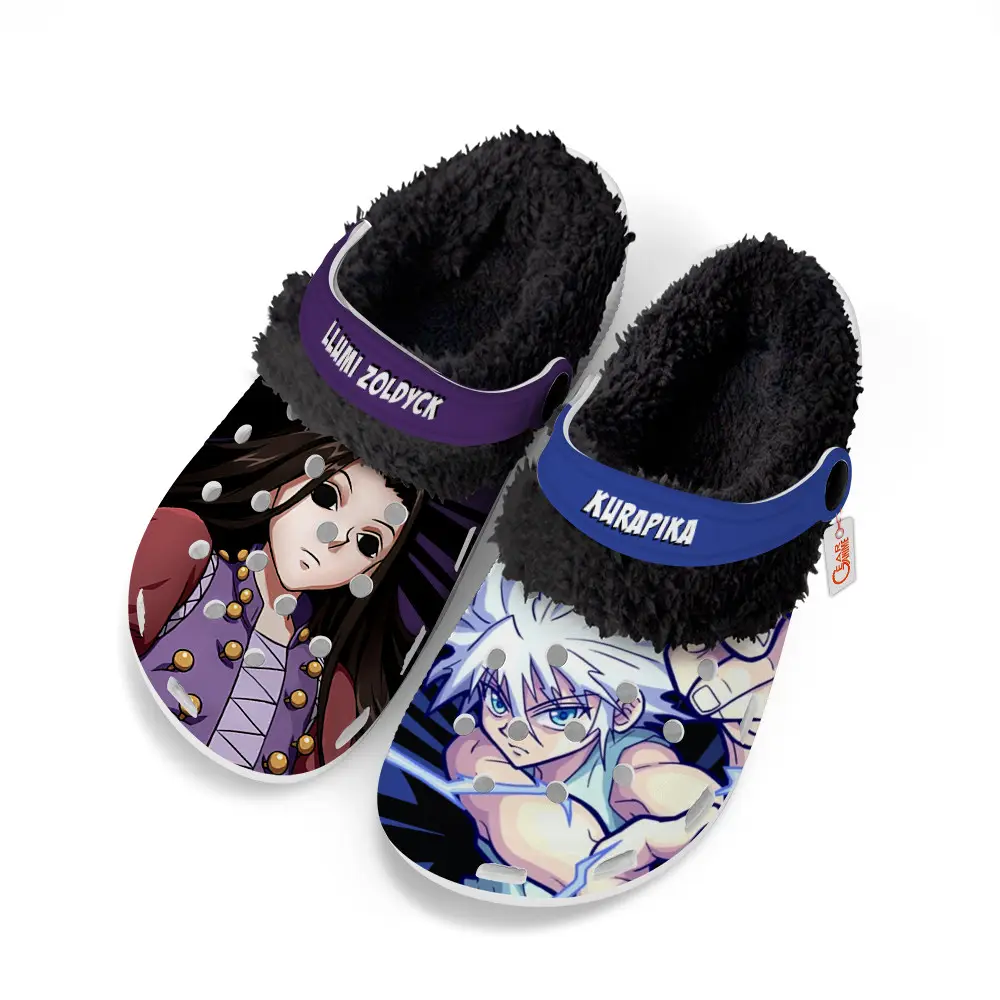 Killua x Illumi Zoldyck Fleece-Lined Clogs Custom Name