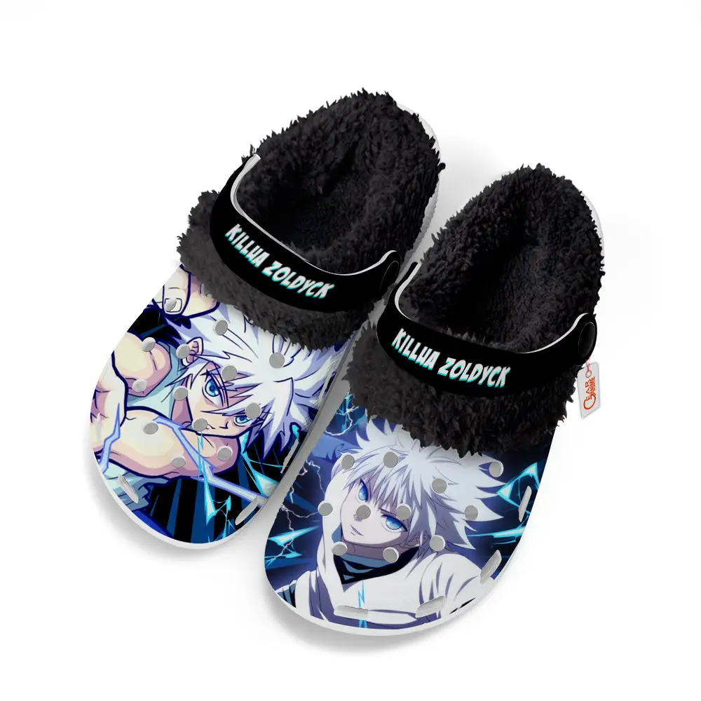 Killua Zoldyck Fleece-Lined Clogs Custom Name