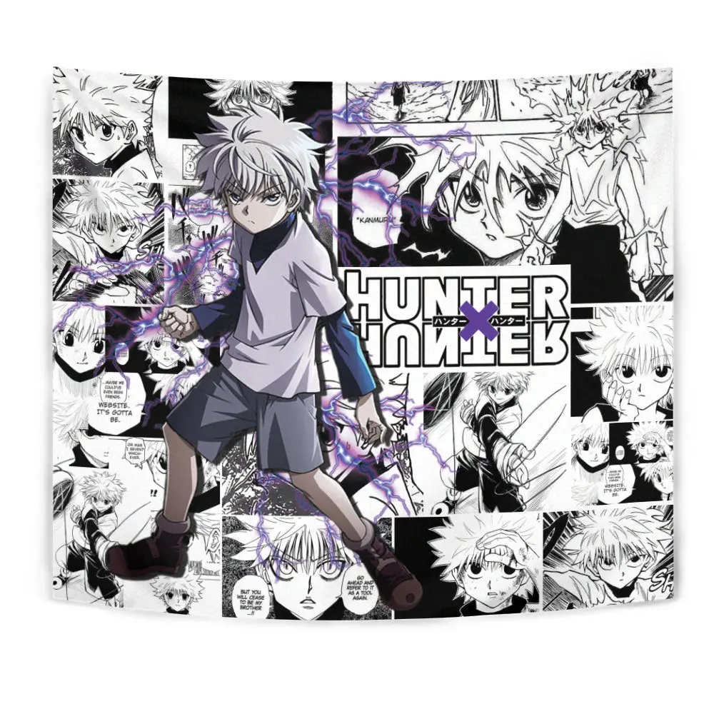 Killua Zoldyck Tapestry Custom Anime mix Manga Home Room Wall Decor