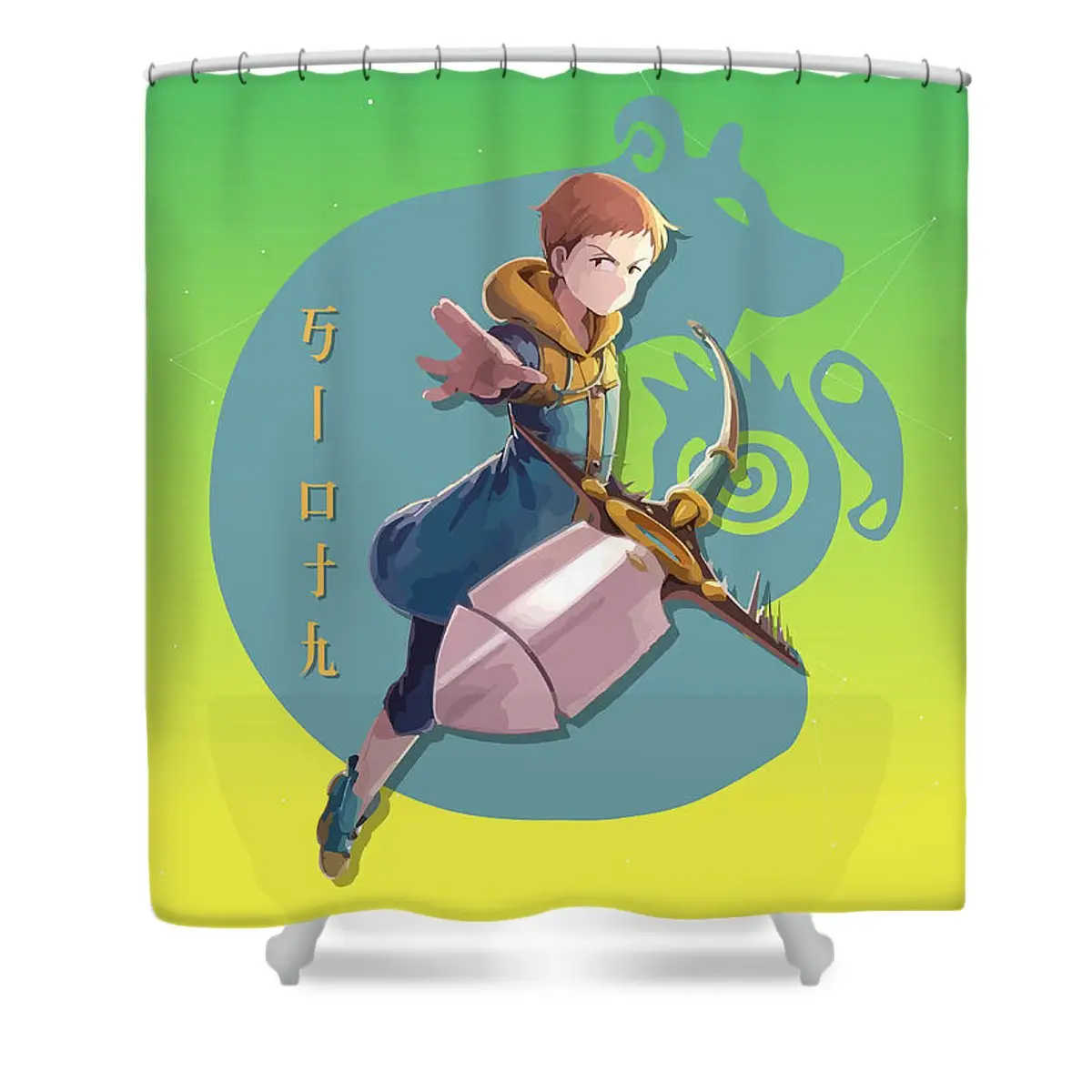 King Sloth Sin - Seven Deadly Sins Shower Curtain | Anime Shower Curtains