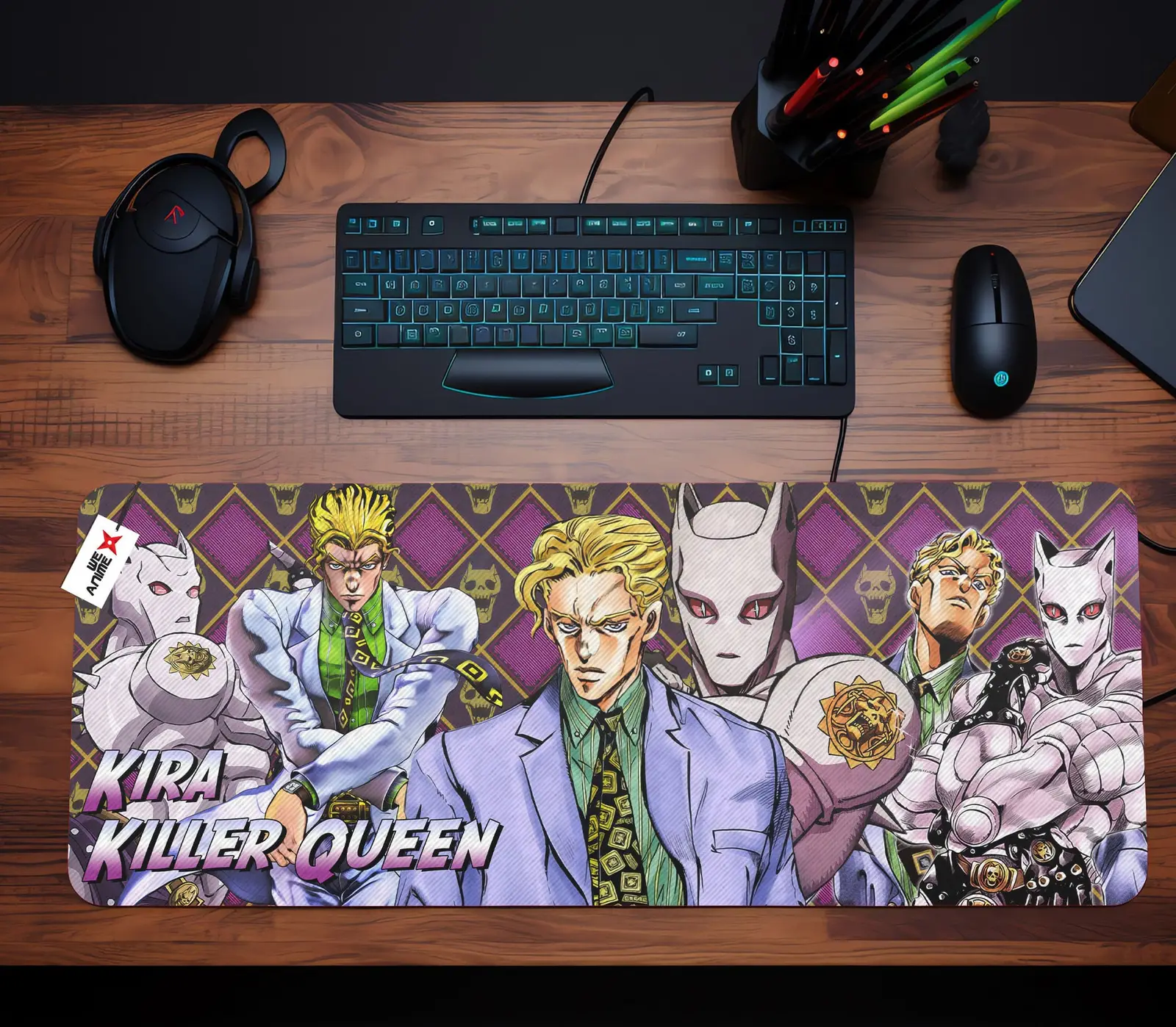 Kira Killer Queen Mouse Mats Personalized Name Custom