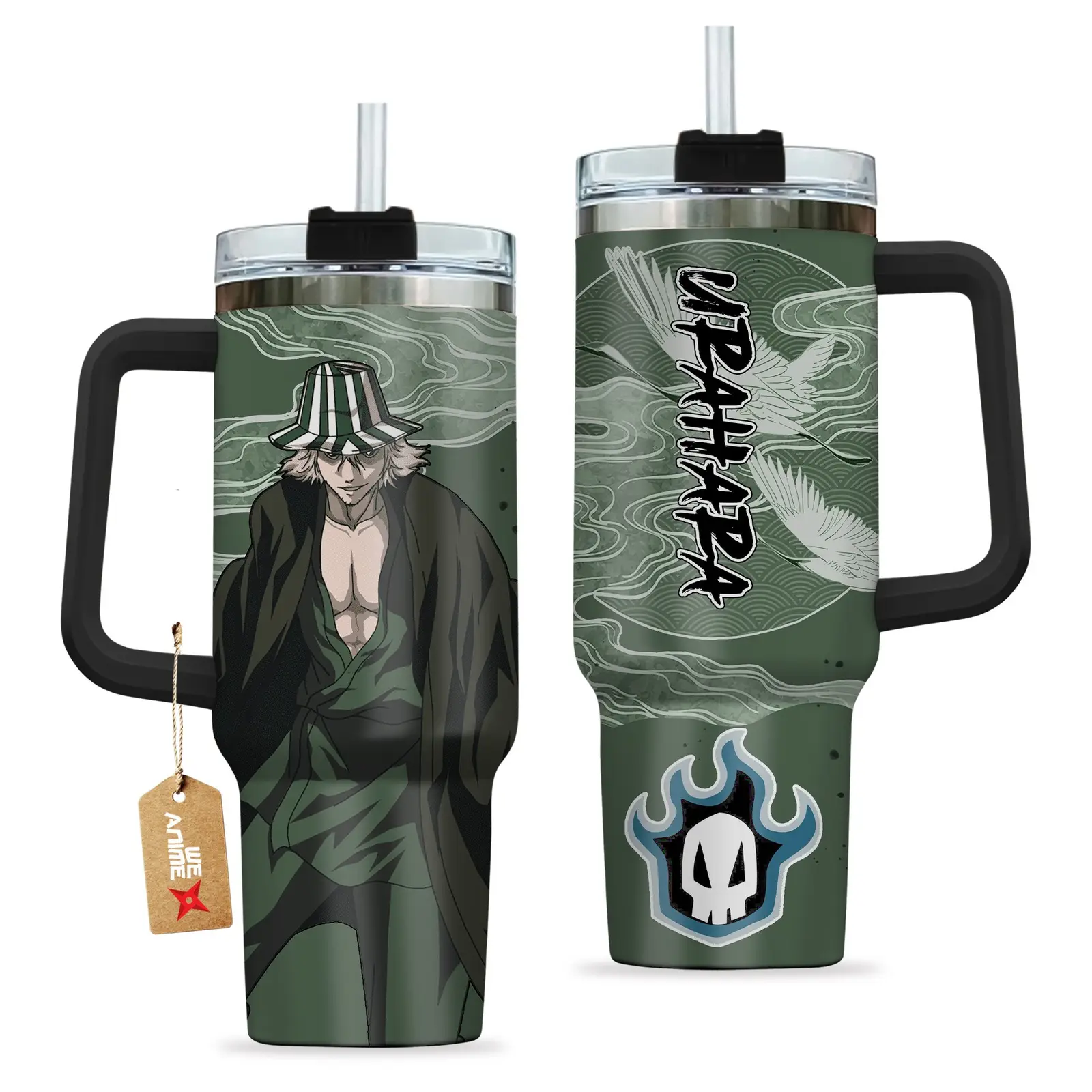Kisuke Urahara Bleach Anime Custom  Quencher   40oz Stainless Steel Tumbler With Handle HG