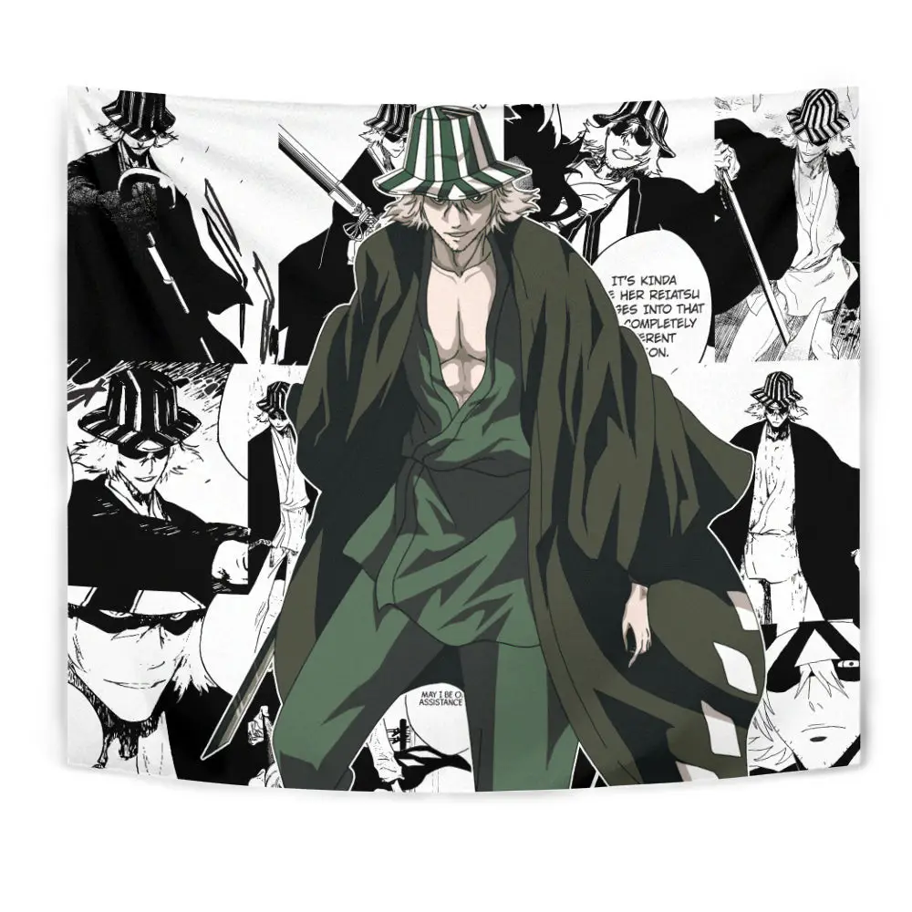 Kisuke Urahara Tapestry Custom Bleach Anime Manga Wall Decor