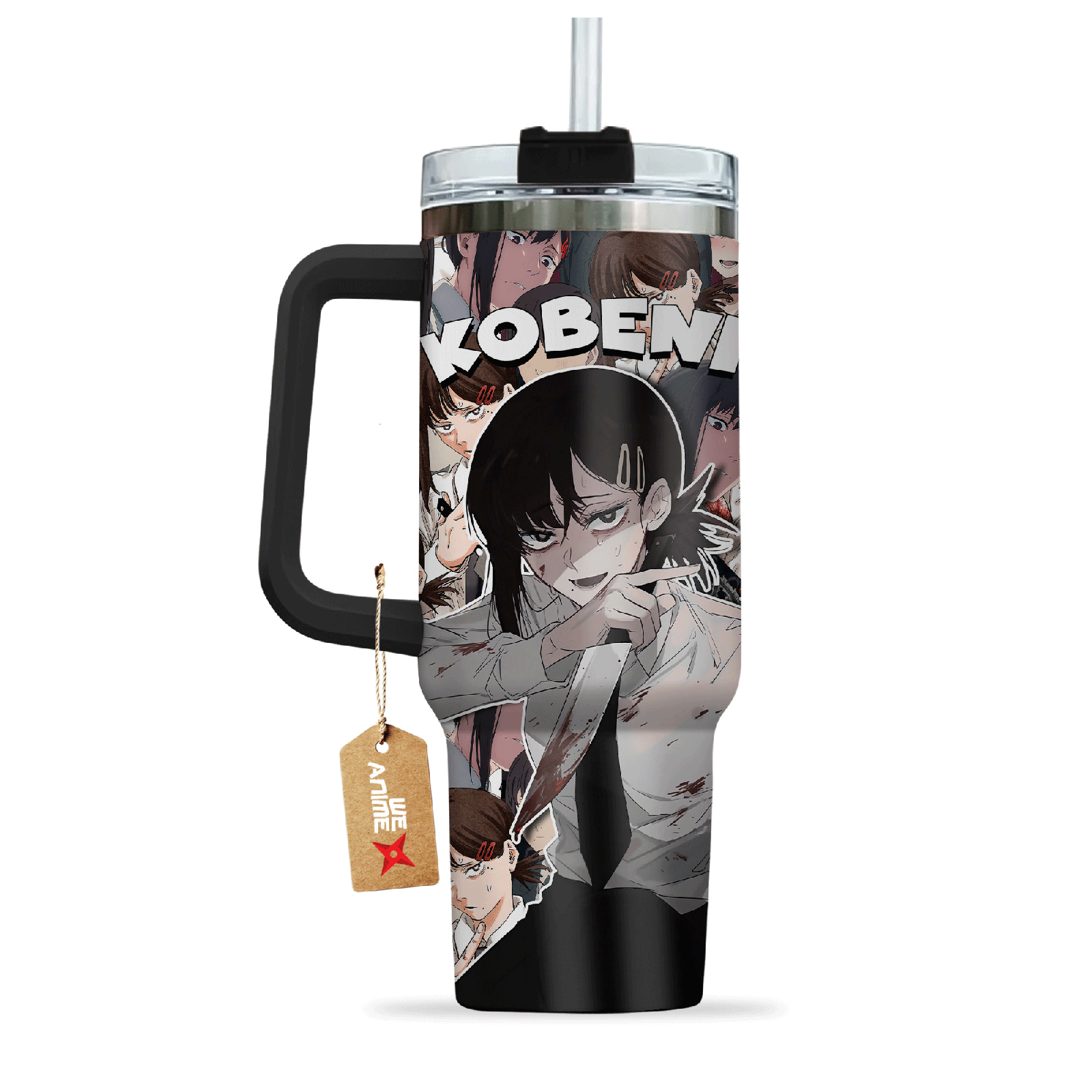 Kobeni Higashiyama Sawchain Man Anime Custom  Quencher   40oz Stainless Steel Tumbler With Handle HG