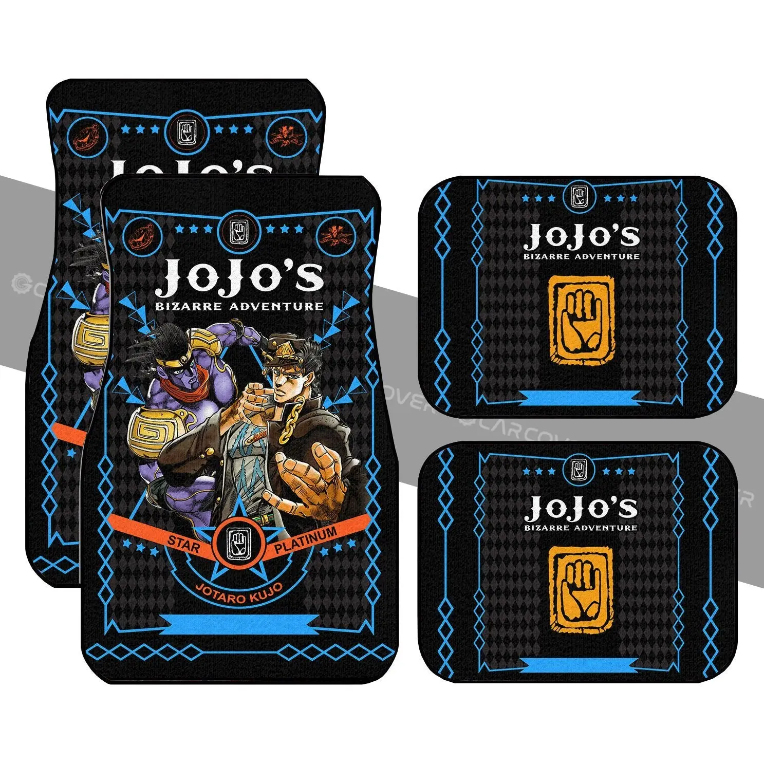 Kujo Jotaro Car Floor Mats Custom Anime JoJo's Bizarre Adventure Car Accessories
