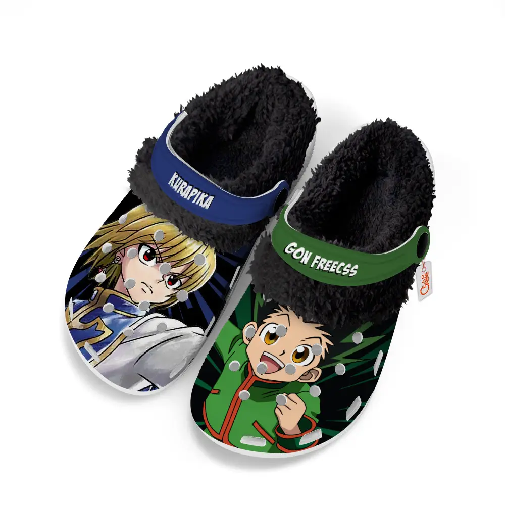 Kurapika x Gon Freecss Fleece-Lined Clogs Custom Name