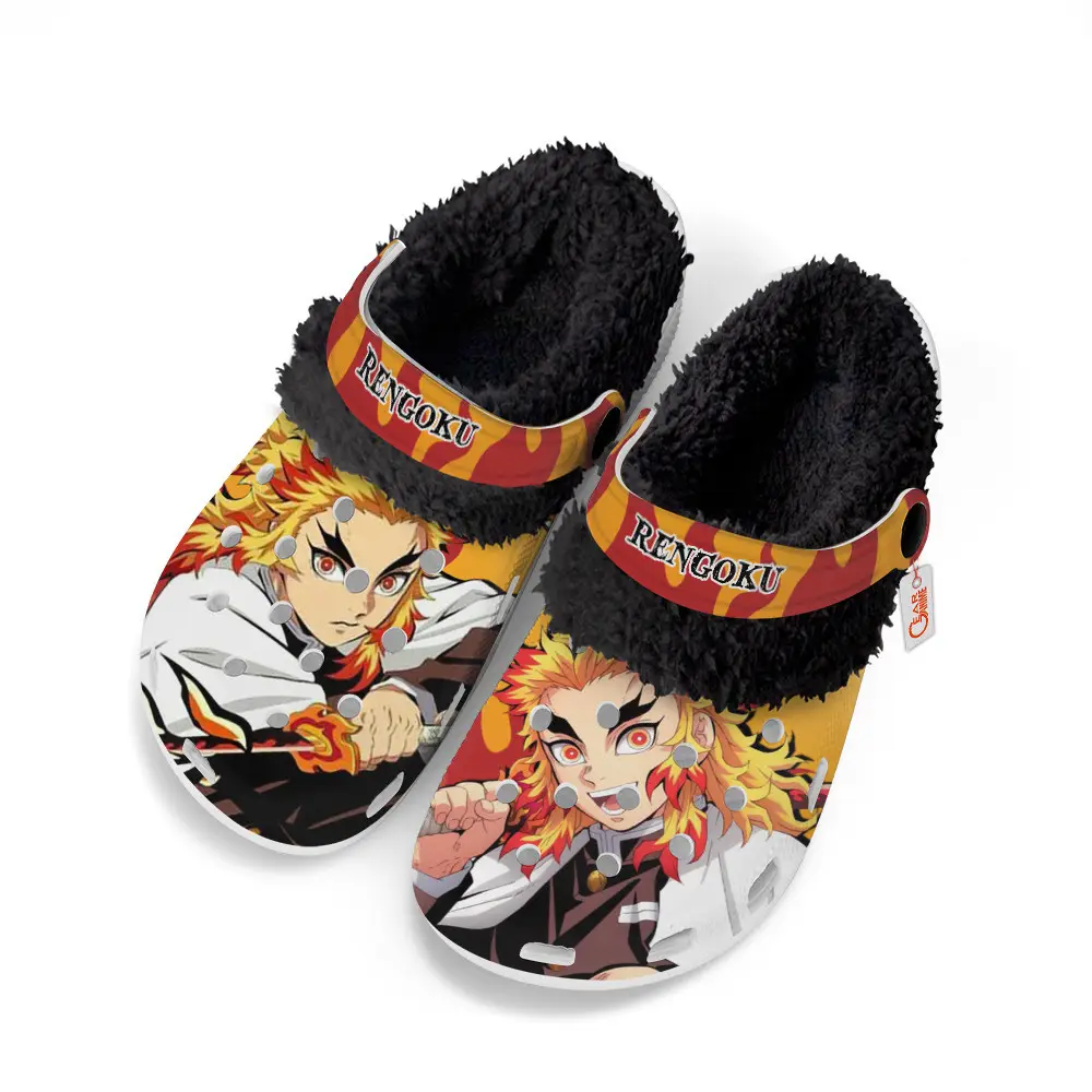 Kyojuro Rengoku Fleece-Lined Clogs Custom Name