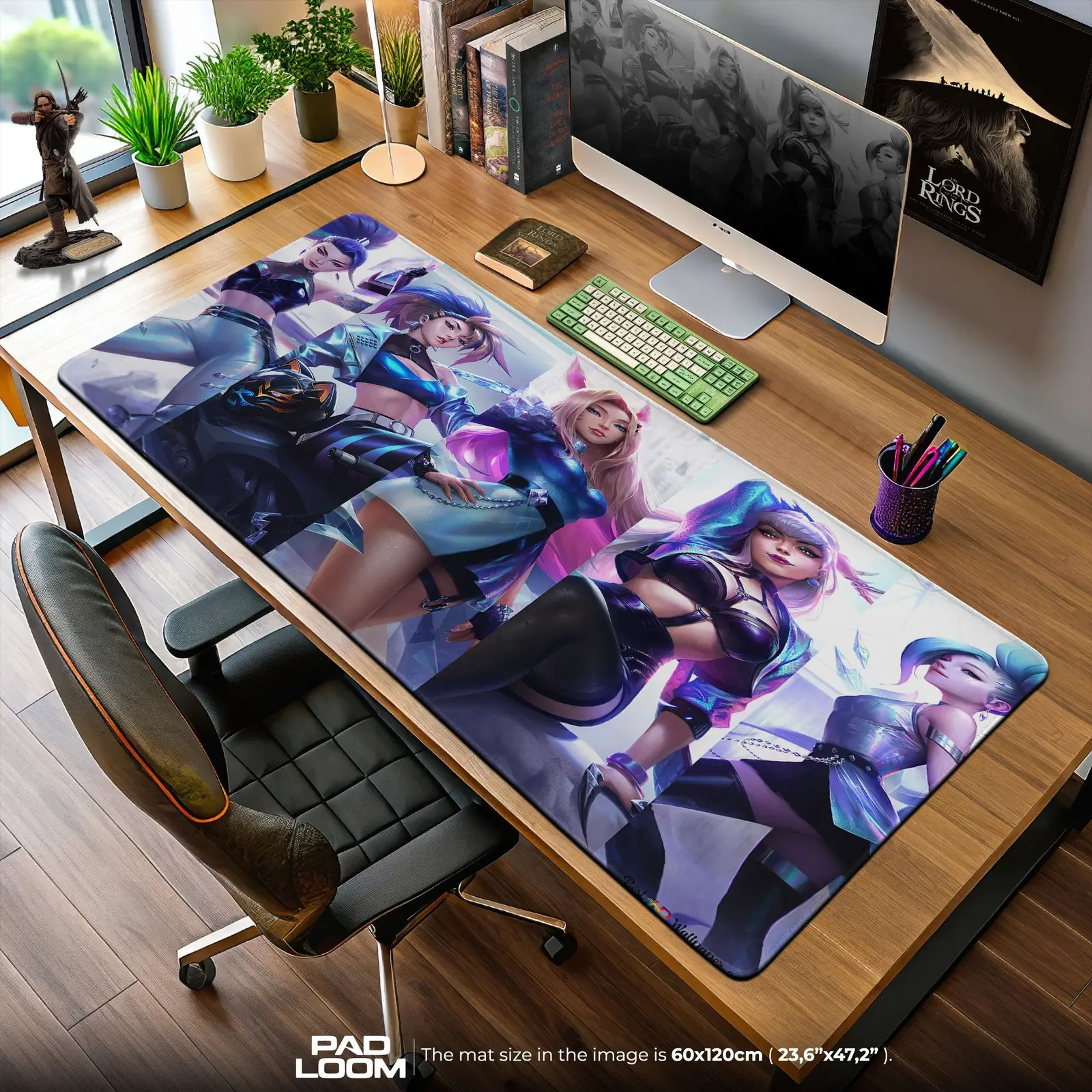 League of Legends KDA Group Mouse Pad, Gamer Desk Mat