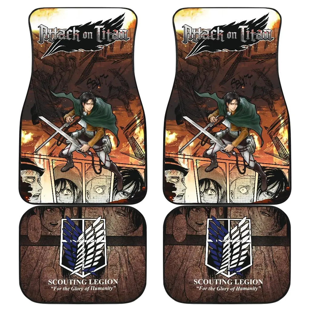 Levi Ackerman Attack On Titan Car Floor Mats Anime