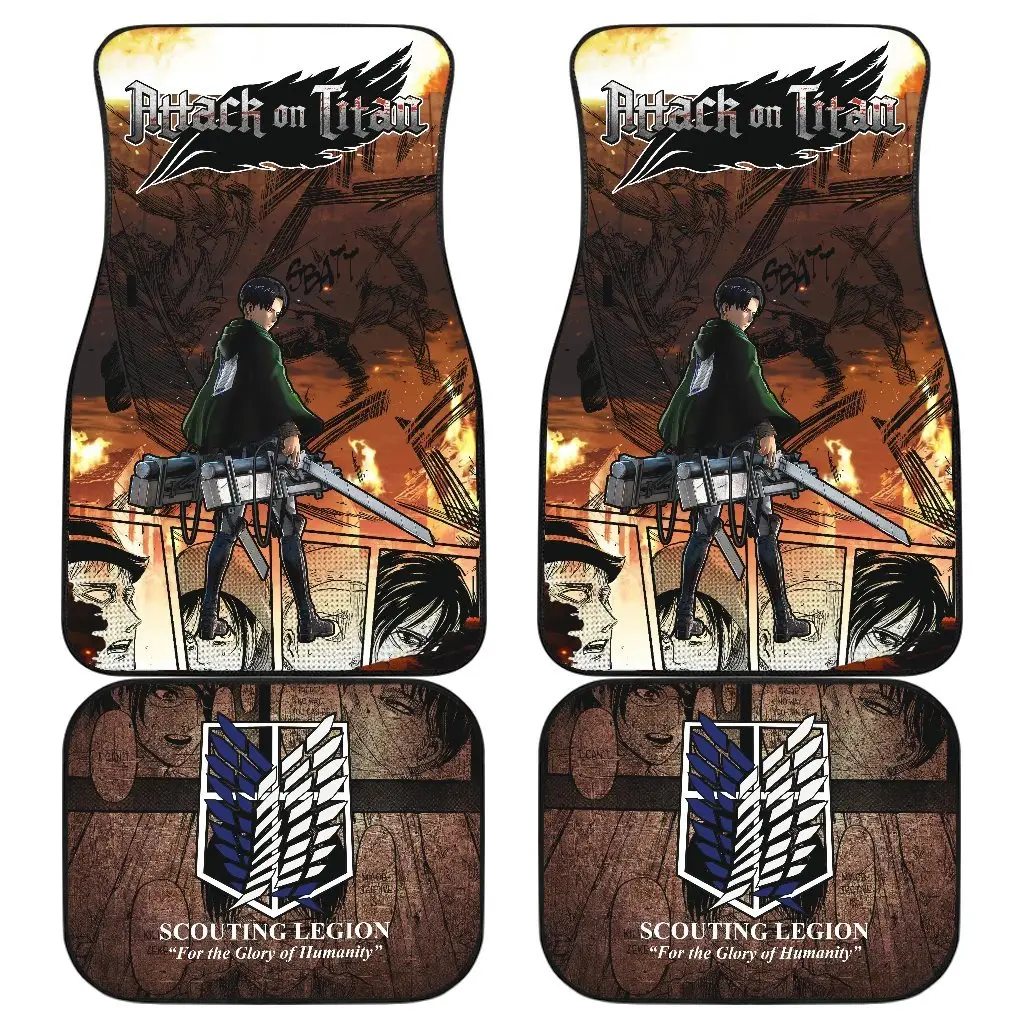 Levi Ackerman Attack On Titan Car Floor Mats Love Anime