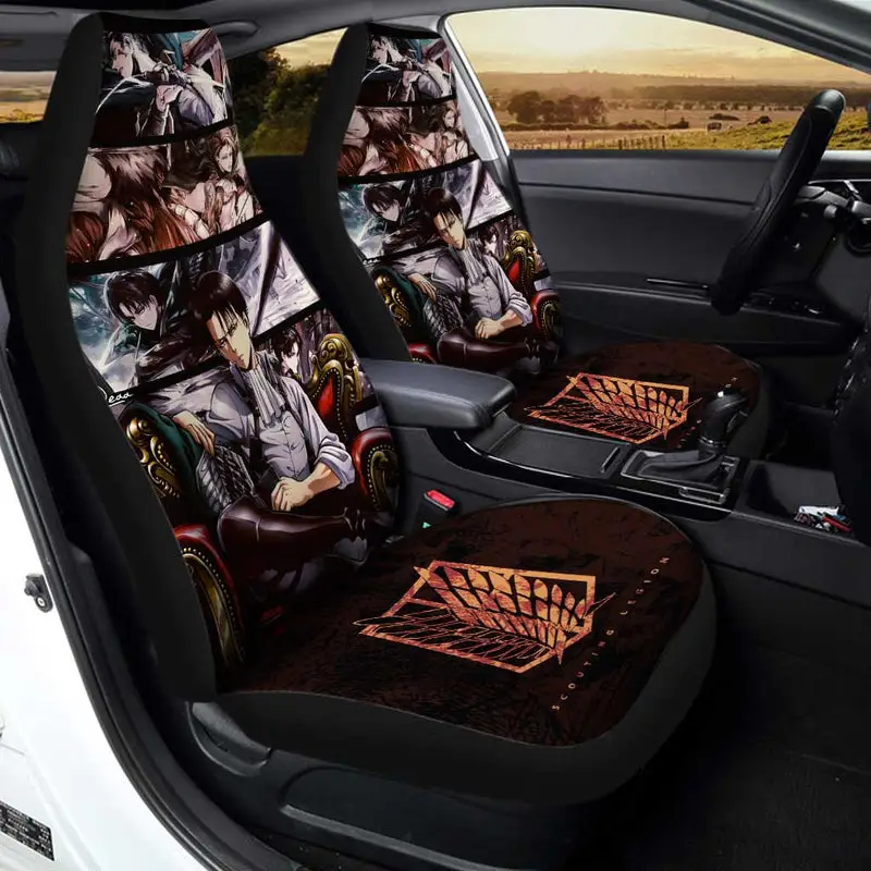 Levi Ackerman Car Seat Covers Custom Anime Attack on Titan Car Interior Accessories 
