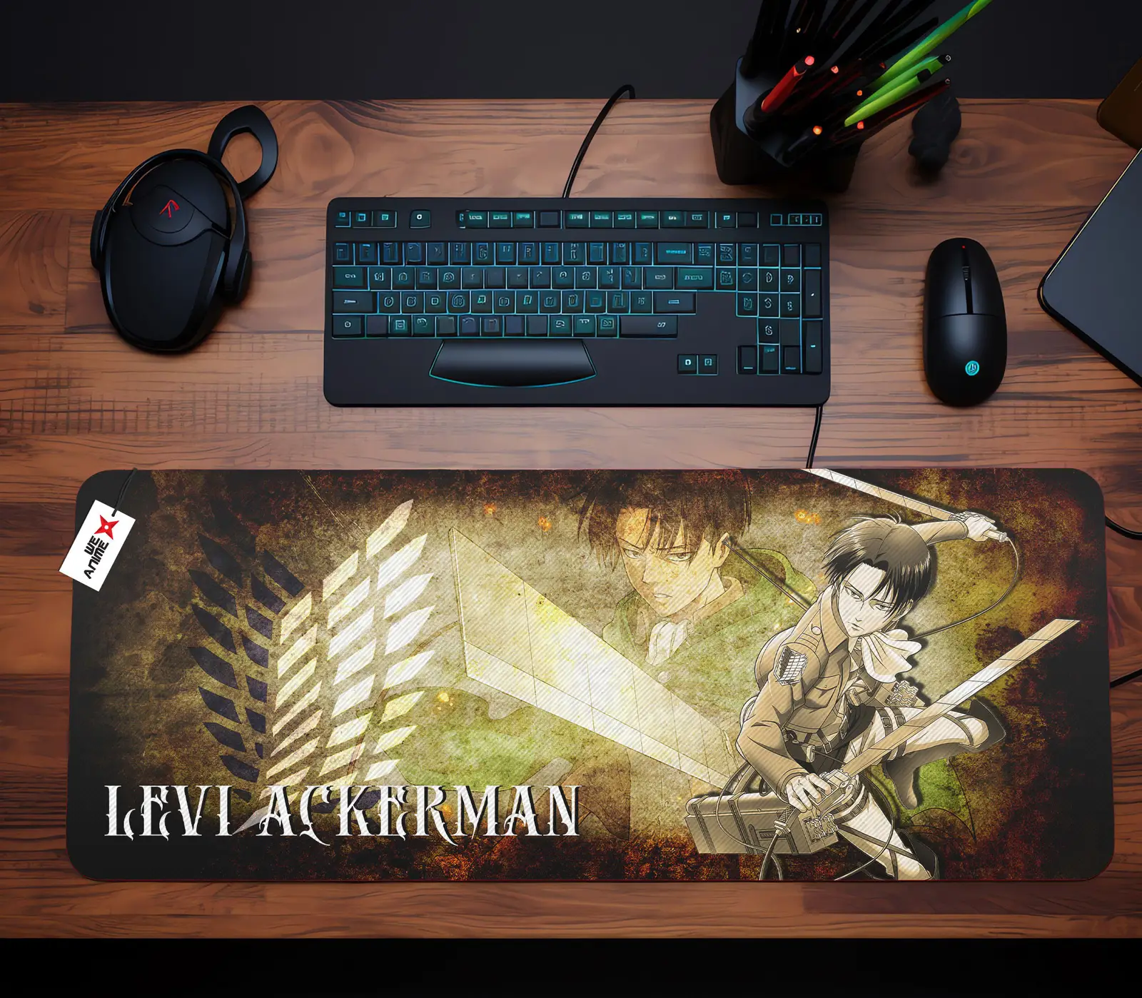 Levi Ackerman Mouse Mats Personalized Name Custom