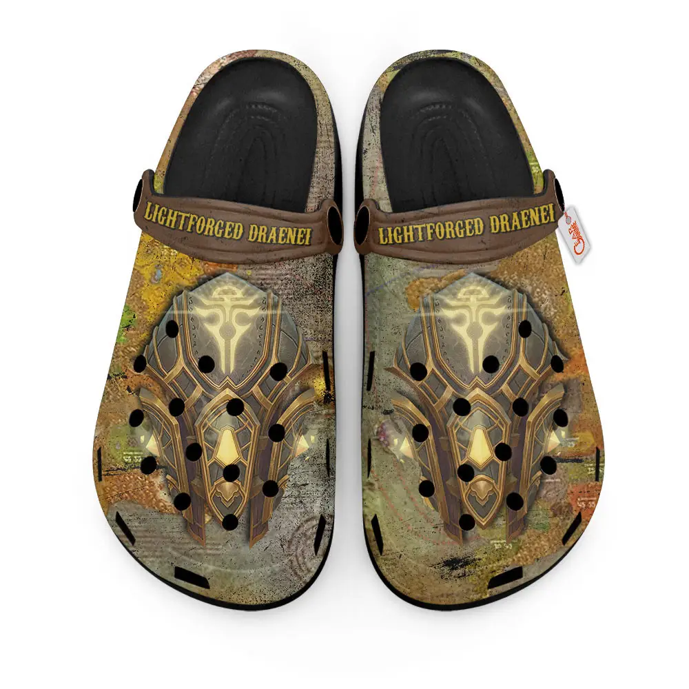 Lightforged Draenei World Of Warcraft Edition Premium Clogs for True Fans Custom Name
