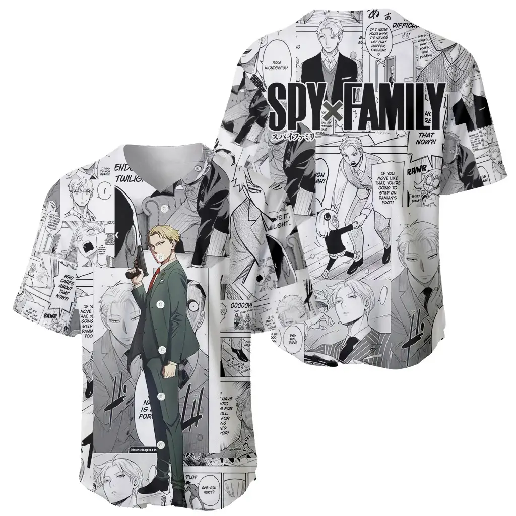 Loid Forger Spy X Family Baseball Jersey Manga Mix Anime Style - Benietee Shop