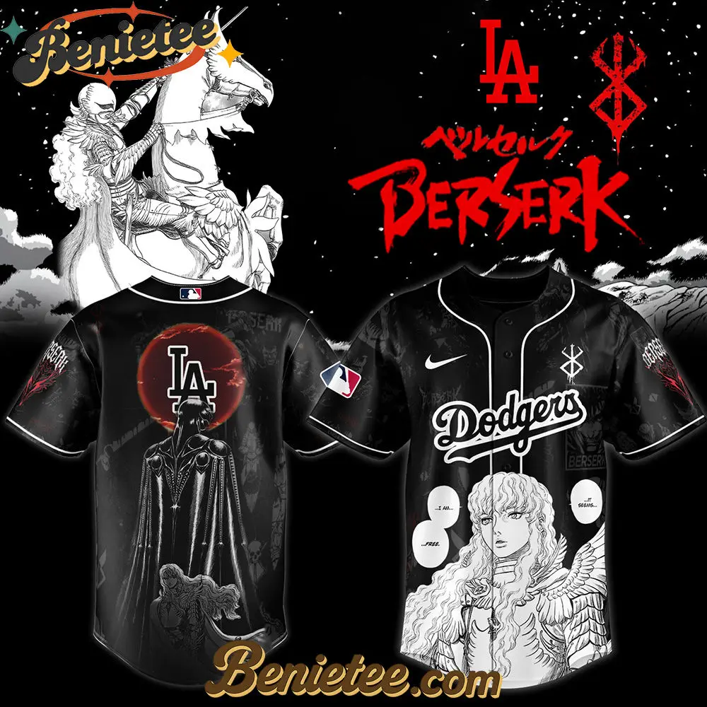 Los Angeles Dodgers x Berserk Limited Edition Griffith Baseball Jersey 2025, Custom Anime Trending, Gift For Anime Lovers - Benietee Shop