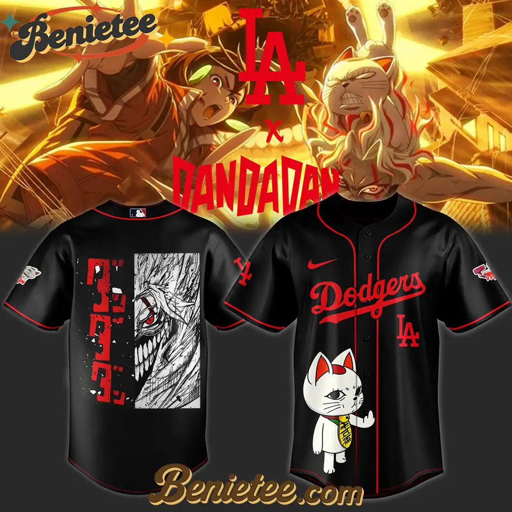 Los Angeles Dodgers x Dandadan Limited Baseball Jersey 1 2025, Custom Anime Trending, Gift For Anime Lovers - Benietee Shop