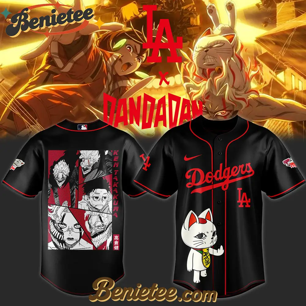 Los Angeles Dodgers x Dandadan Limited Baseball Jersey 2 2025, Custom Anime Trending, Gift For Anime Lovers - Benietee Shop