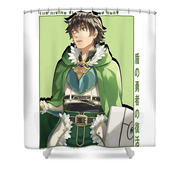 Lovely Rising Of The Shield Hero Naofumi Adventure Shower Curtain | Anime Shower Curtains