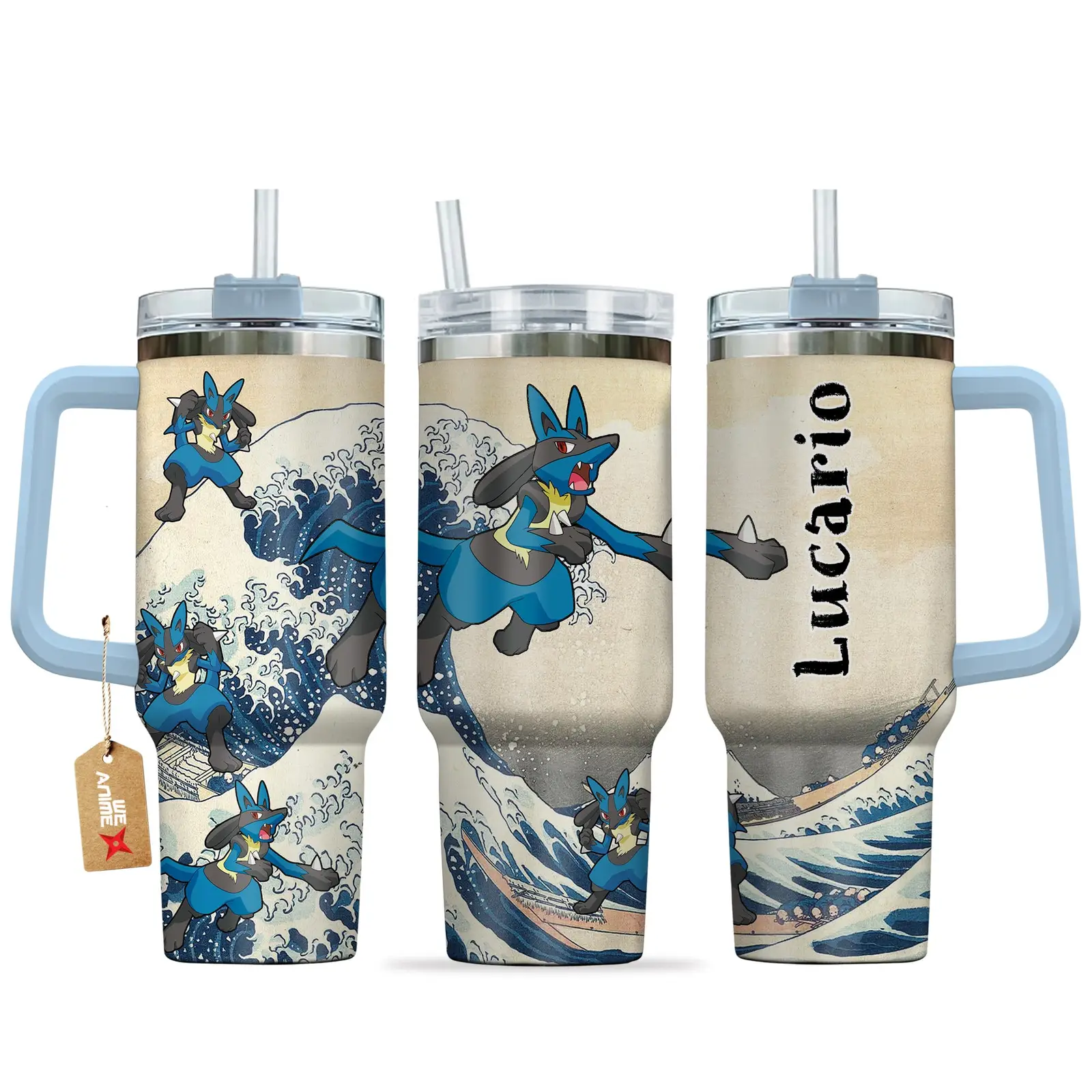 Lucario Anime Tumbler 40oz Kanagawa Collection