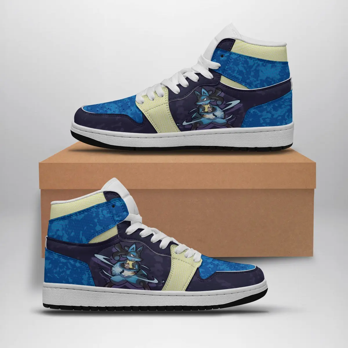 Lucario Attack Pokemon Air Jordan 1 Shoes