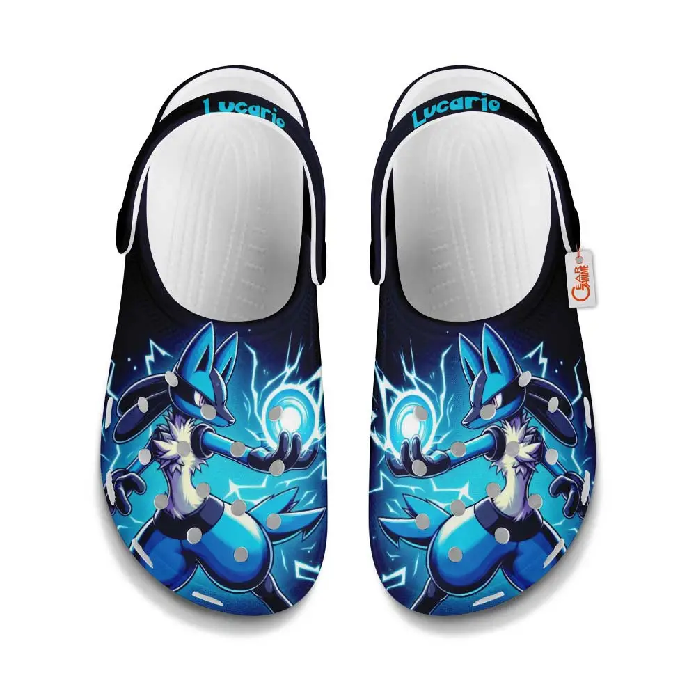 Lucario Edition Custom Anime Clogs Art Style