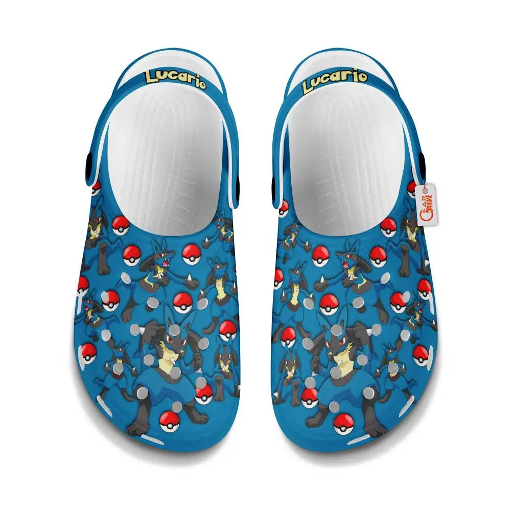 Lucario Edition Custom Anime Clogs Pattern Style