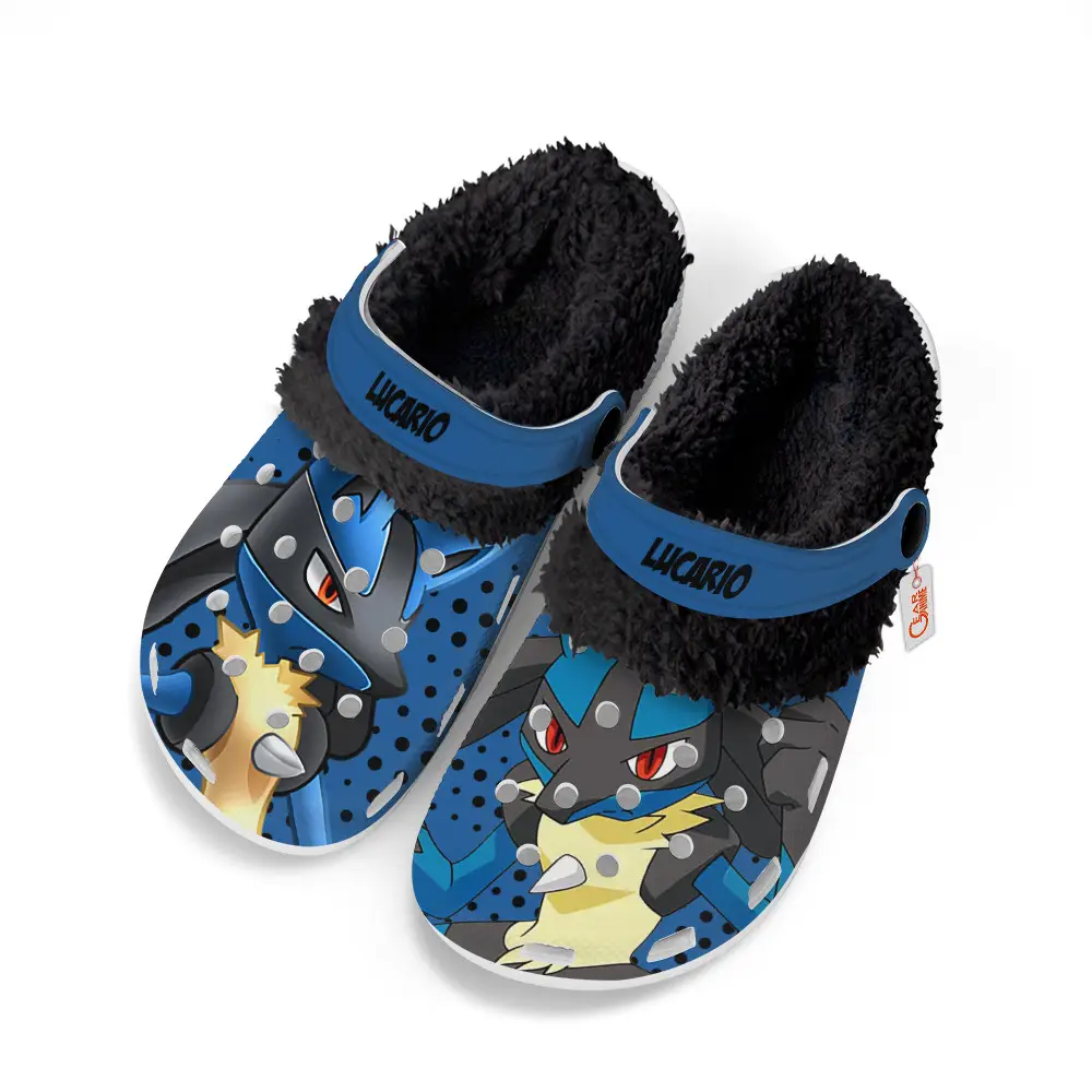 Lucario Edition Fleece-Lined Clogs Personalized Name