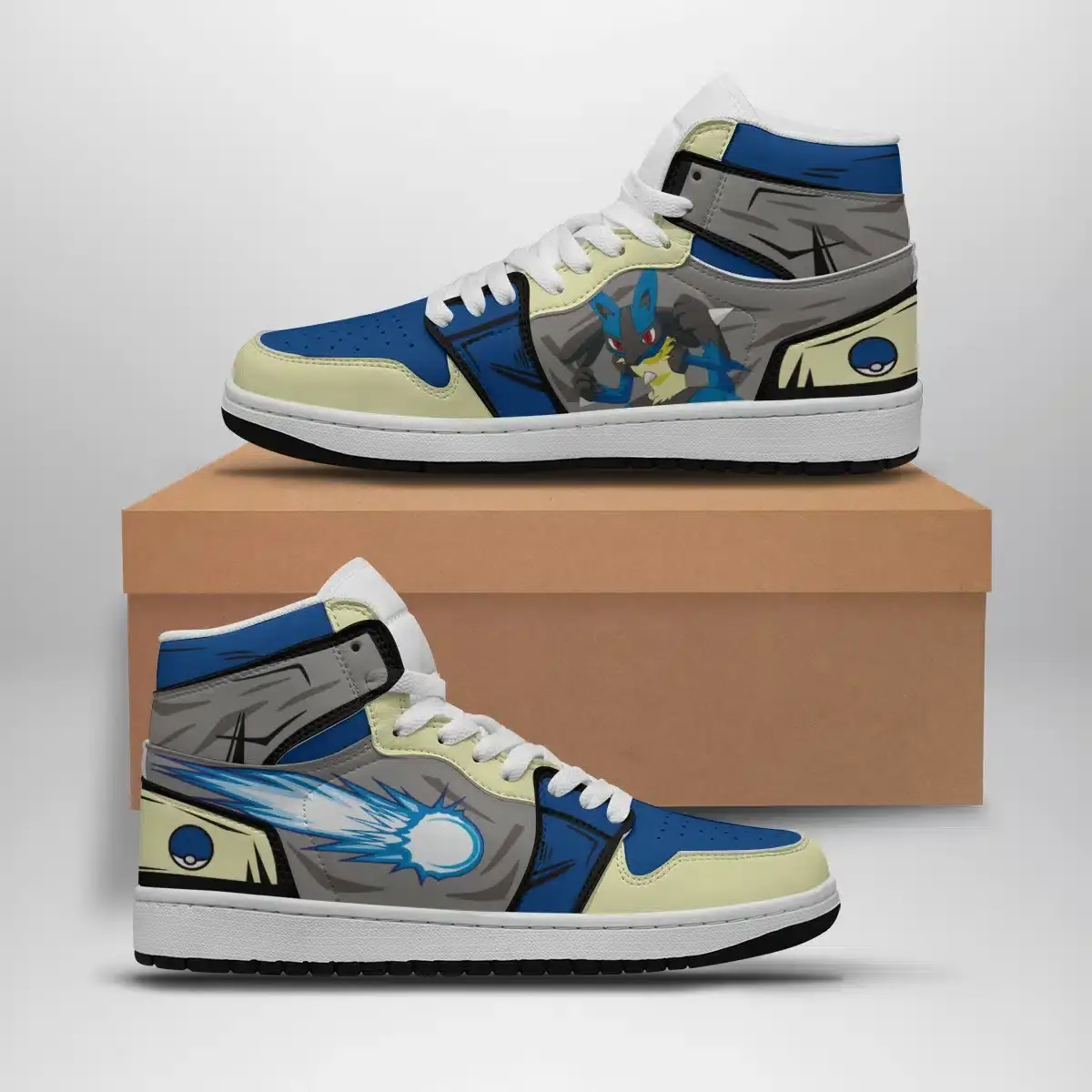 Lucario Pokemon Air Jordan 1 Shoes