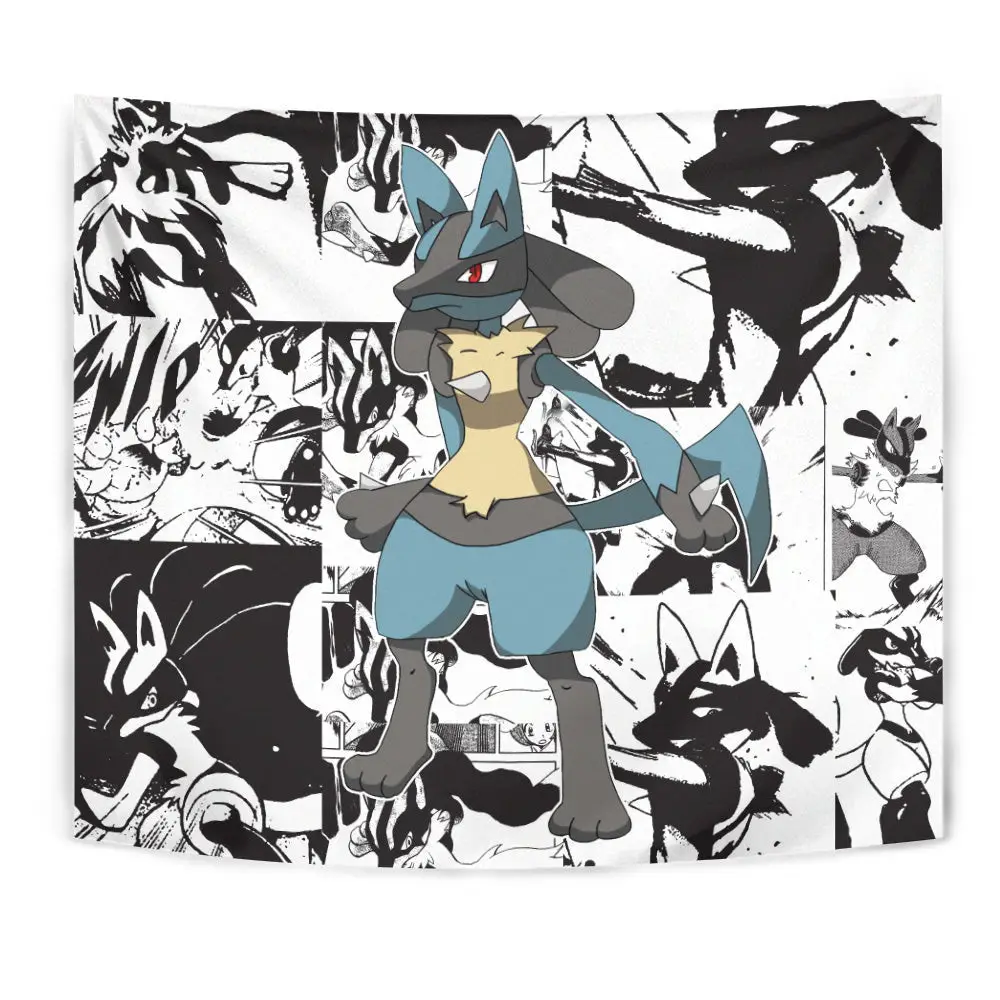 Lucario Tapestry Manga Style